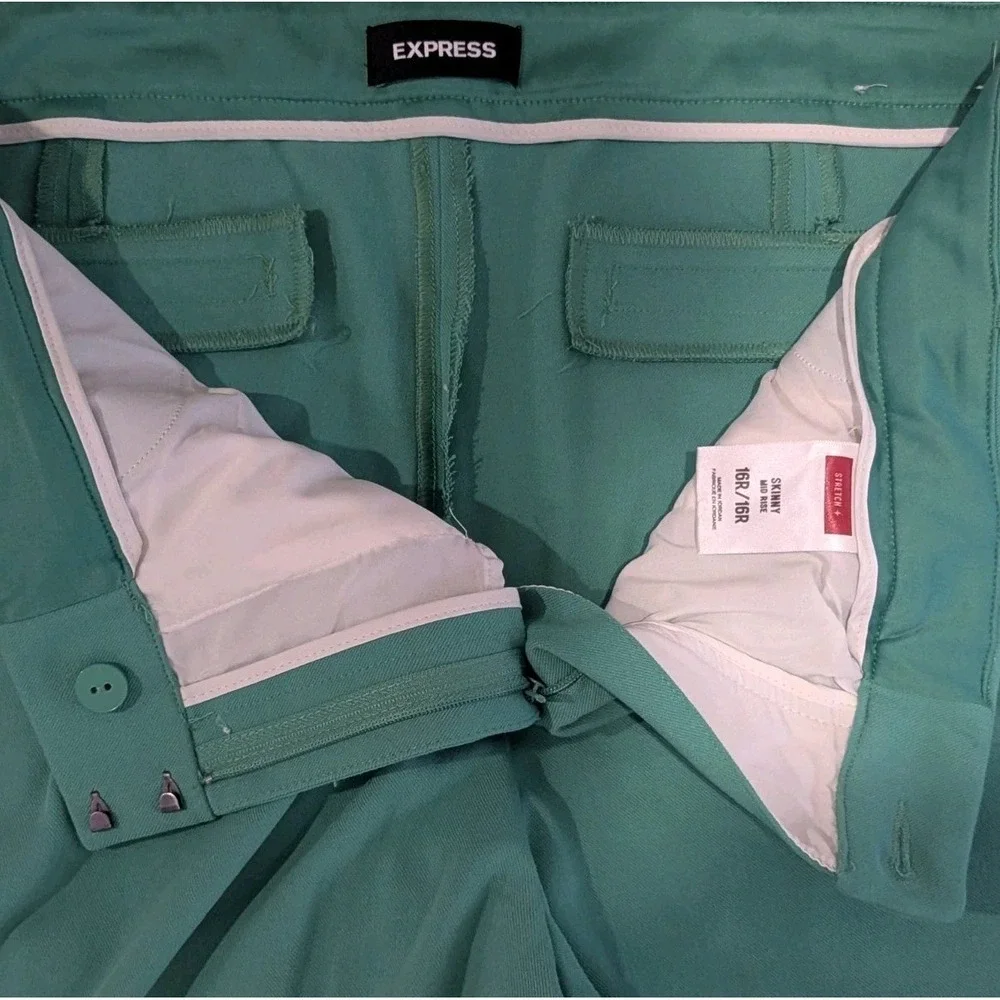 Coastal‎ Quiet Luxury Emerald Slim Career Pants Express Mid Rise Stretch 16R